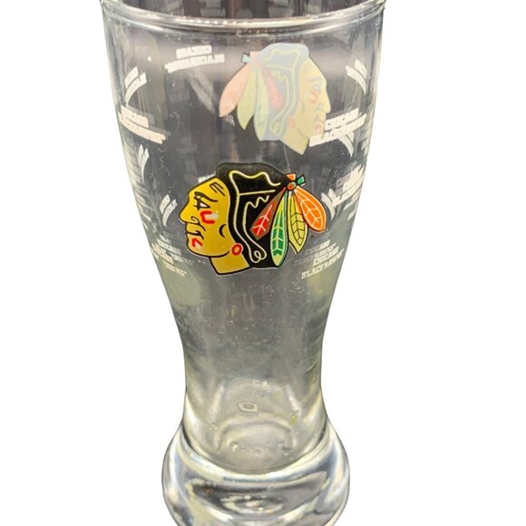 Chicago Blackhawks Mini Pilsner Shot Glass - 2 oz - Retro Throwback Vintage - Picture 1 of 5